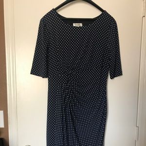 Navy with white polkadots dress